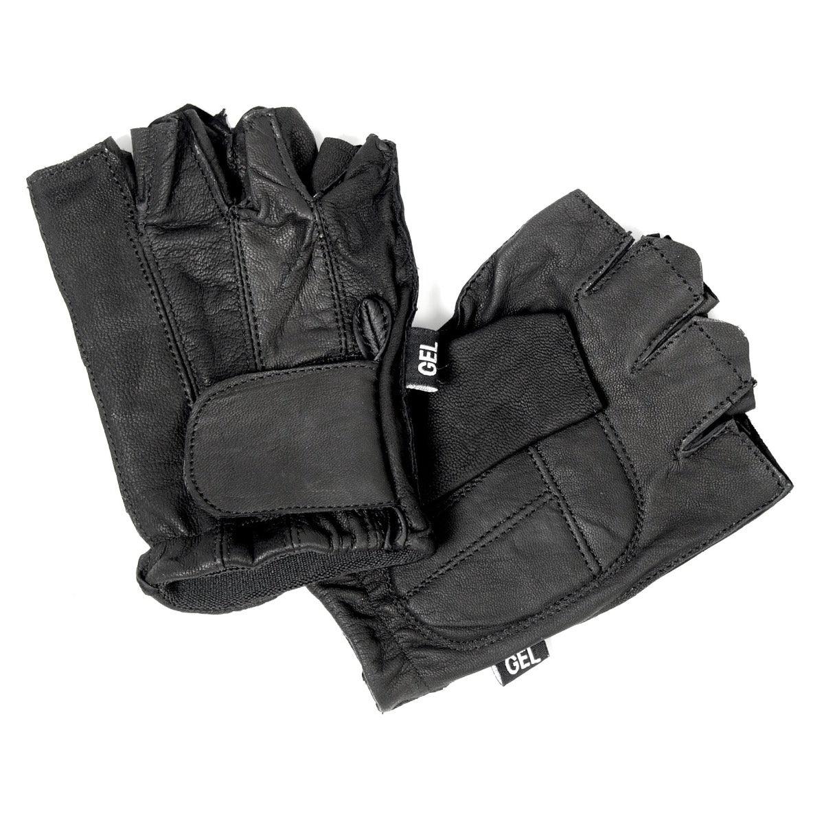 Hot Leathers Naked Leather Fingerless Glove - American Legend Rider