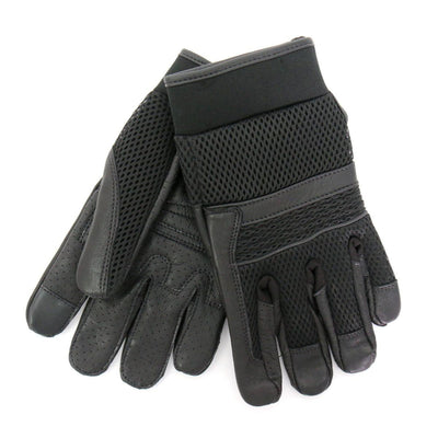 Hot Leathers Mesh And Leather Gloves With Piping - American Legend Rider