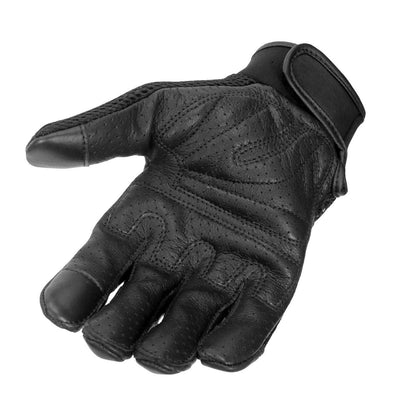 Hot Leathers Mesh And Leather Gloves With Piping - American Legend Rider