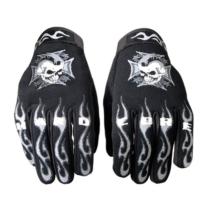 Hot Leathers Hardcore Mohawk Mechanics Gloves - American Legend Rider