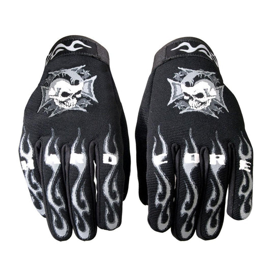 Hot Leathers Hardcore Mohawk Mechanics Gloves - American Legend Rider