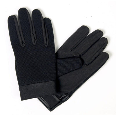 Hot Leathers Plain Black Mechanics Gloves - American Legend Rider