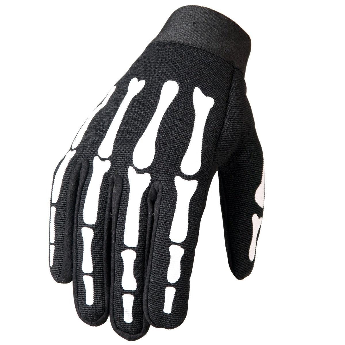 Hot Leathers Skeleton Mechanics Gloves - American Legend Rider