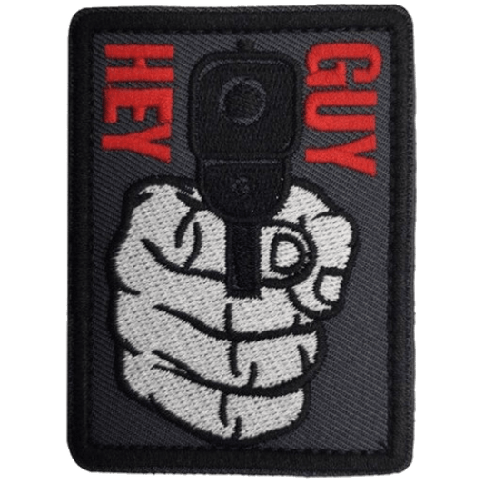 Hey Guy Gun Patch, 6cm x 8cm - American Legend Rider