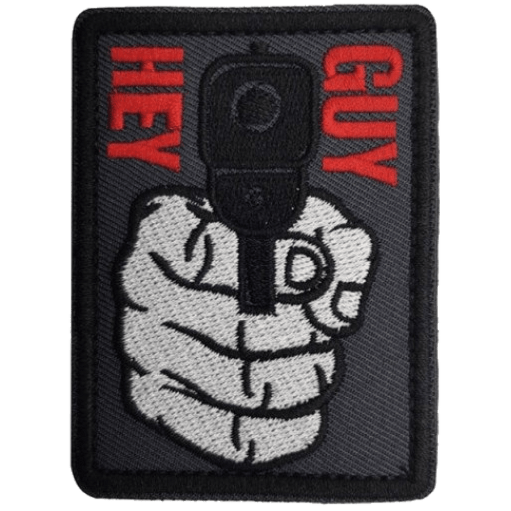 Hey Guy Gun Patch, 6cm x 8cm