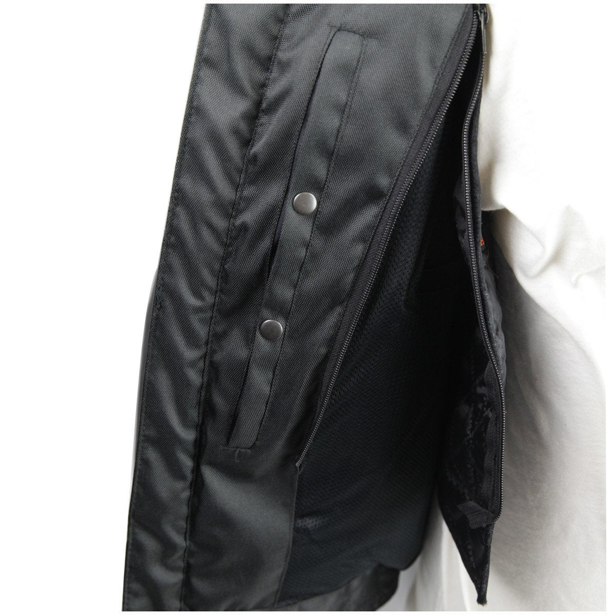 Vance Leather Top Grain Leather Scooter Jacket with Zippered Vents