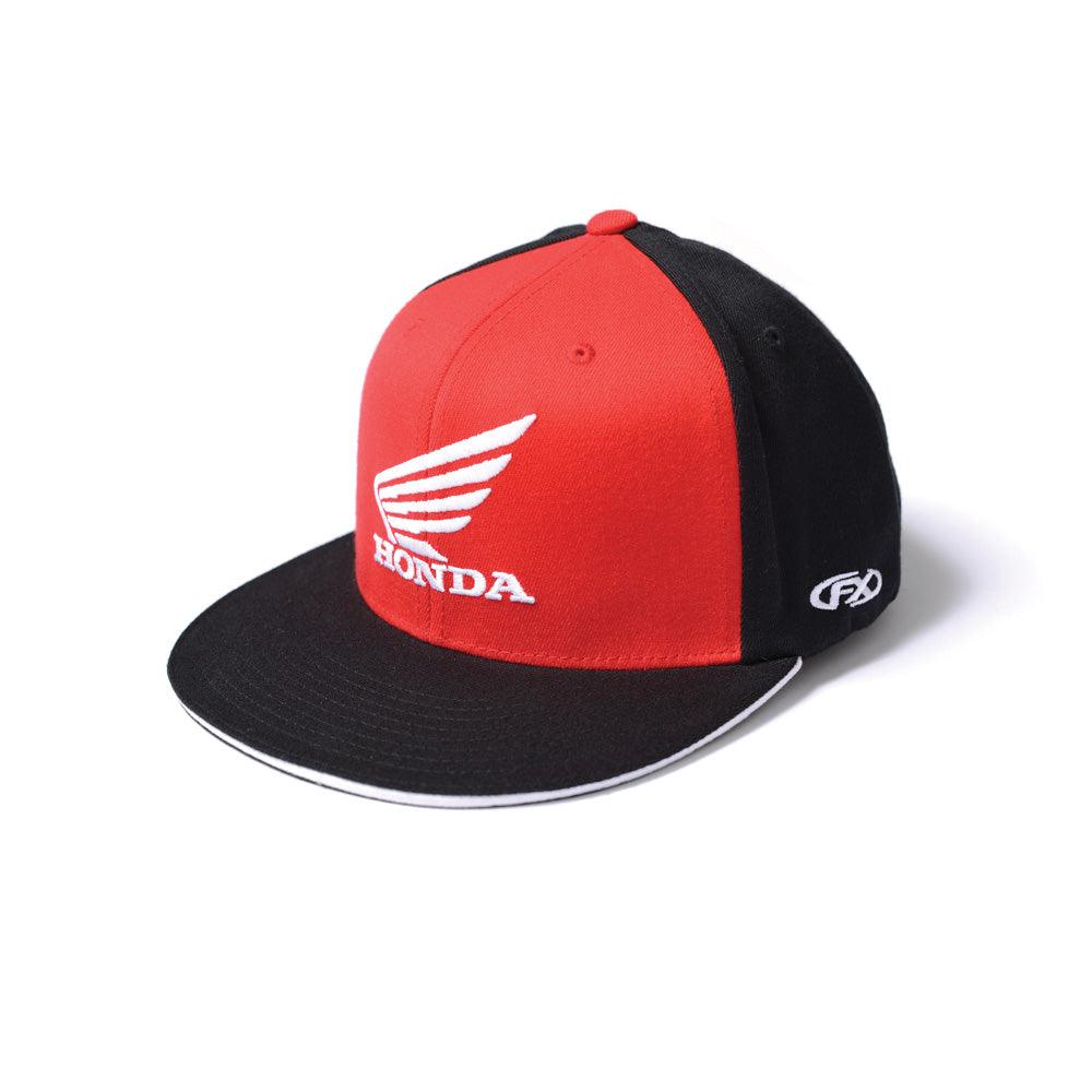 Factory Effex Honda Big Wing Flexi-Fit Hat, Black/Red - American Legend Rider