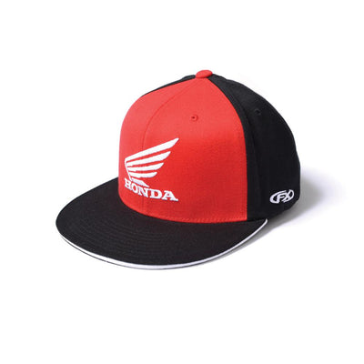 Factory Effex Honda Big Wing Flexi-Fit Hat, Black/Red - American Legend Rider