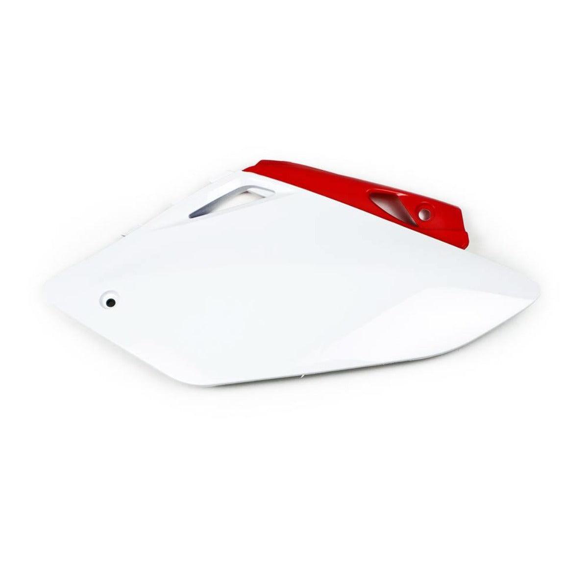 Factory Effex Side Plate Plastic CRF450 07-08 (White/Red) - American Legend Rider