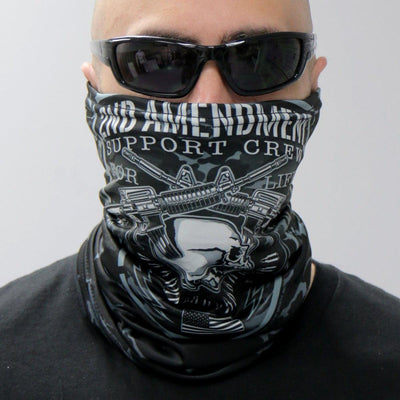 Hot Leathers 2Nd Amendment Support Crew Neck Gaiter Mask - American Legend Rider