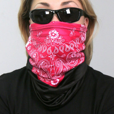 Hot Leathers Pink Paisley Neck Gaiter - American Legend Rider