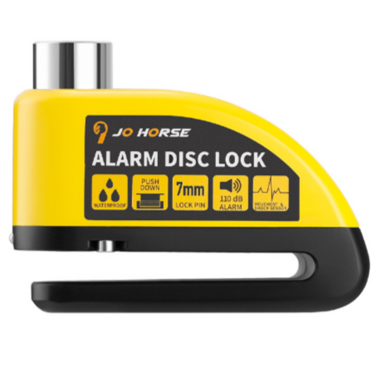A Motorcycle Alarm Disc Lock on a white background.