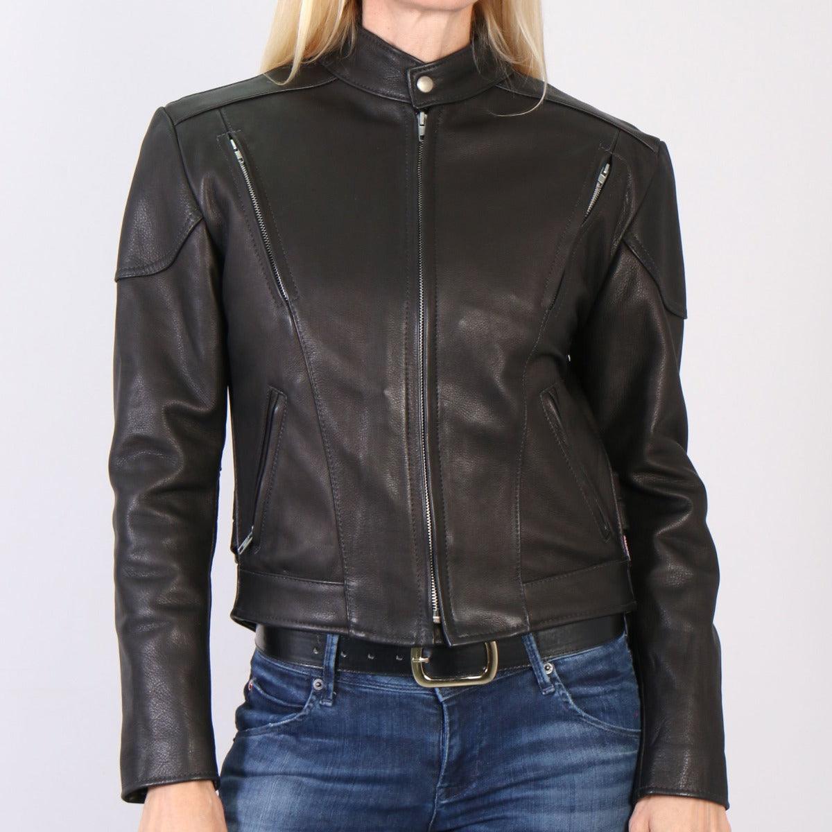 Hot Leathers Usa Made Women's Vented Leather Jacket - American Legend Rider