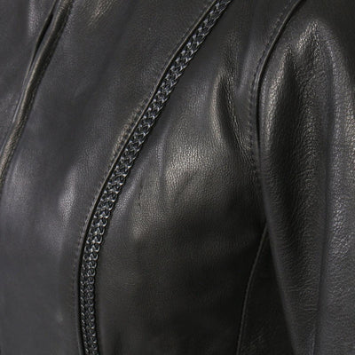 Hot Leathers Usa Made Women's Leather Jacket With Braided Detail - American Legend Rider