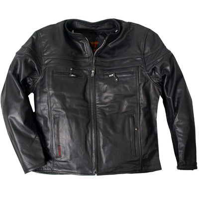 Hot Leathers Men's Leather Jacket With Double Piping - American Legend Rider