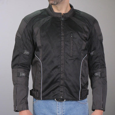 Hot Leathers Men's Armored Jacket With Reflective Piping - American Legend Rider