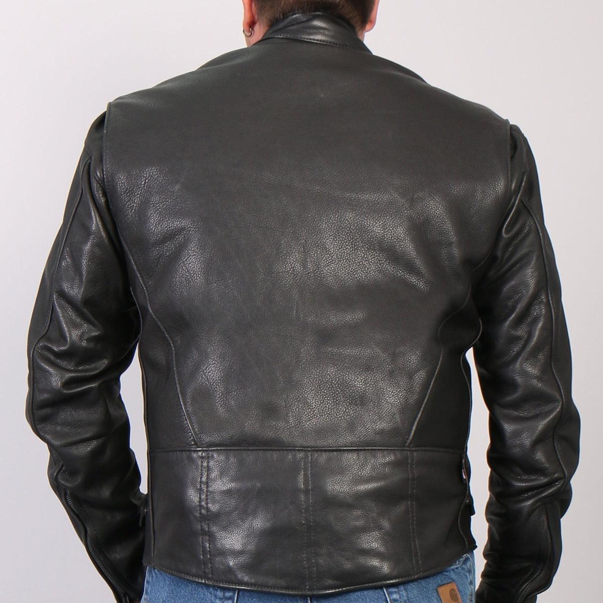 Hot Leathers Men's Usa Made Premium Leather Racer Jacket - American Legend Rider