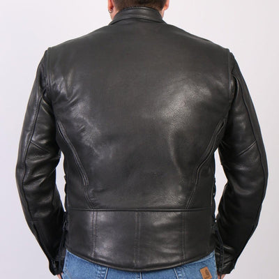 Hot Leathers Men's Usa Made Vented Premium Leather Motorcycle Jacket W/ Side Lace - American Legend Rider