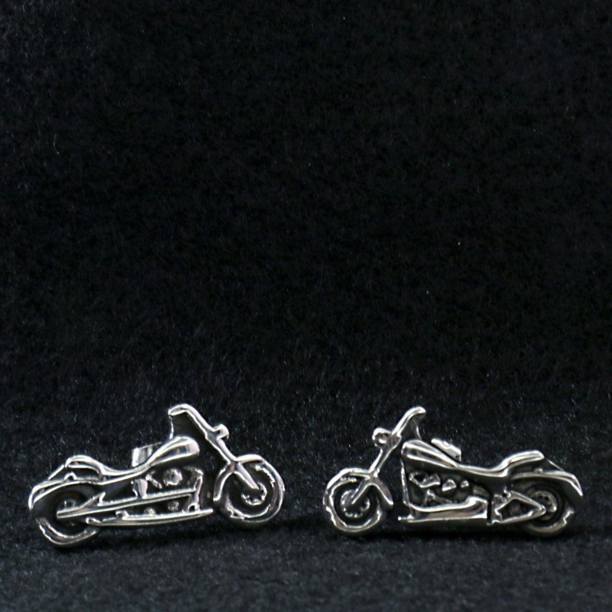 Hot Leathers Motorcycle Post Earrings - American Legend Rider