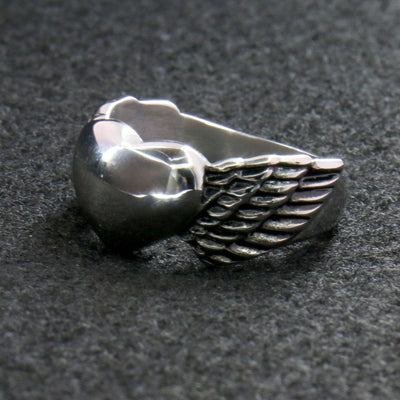 Hot Leathers Winged Heart Ring - American Legend Rider