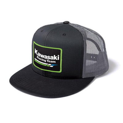 Factory Effex Kawasaki Racing Snapback Hat, Gray/Black - American Legend Rider