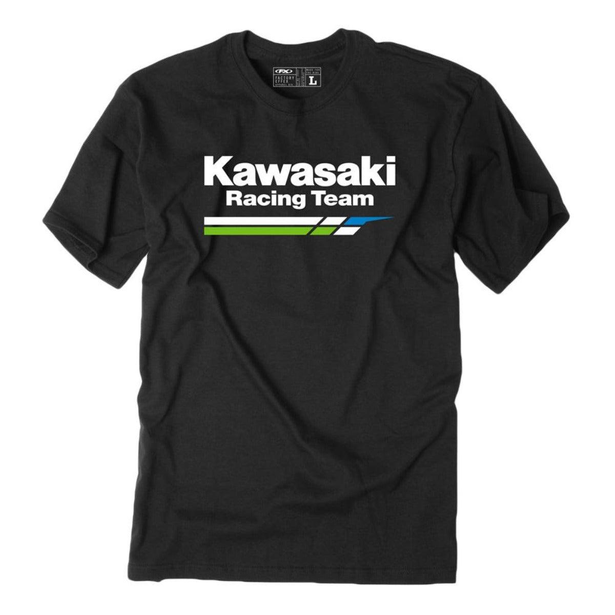 Factory Effex Men's Kawasaki Racing T-Shirt, Black - American Legend Rider