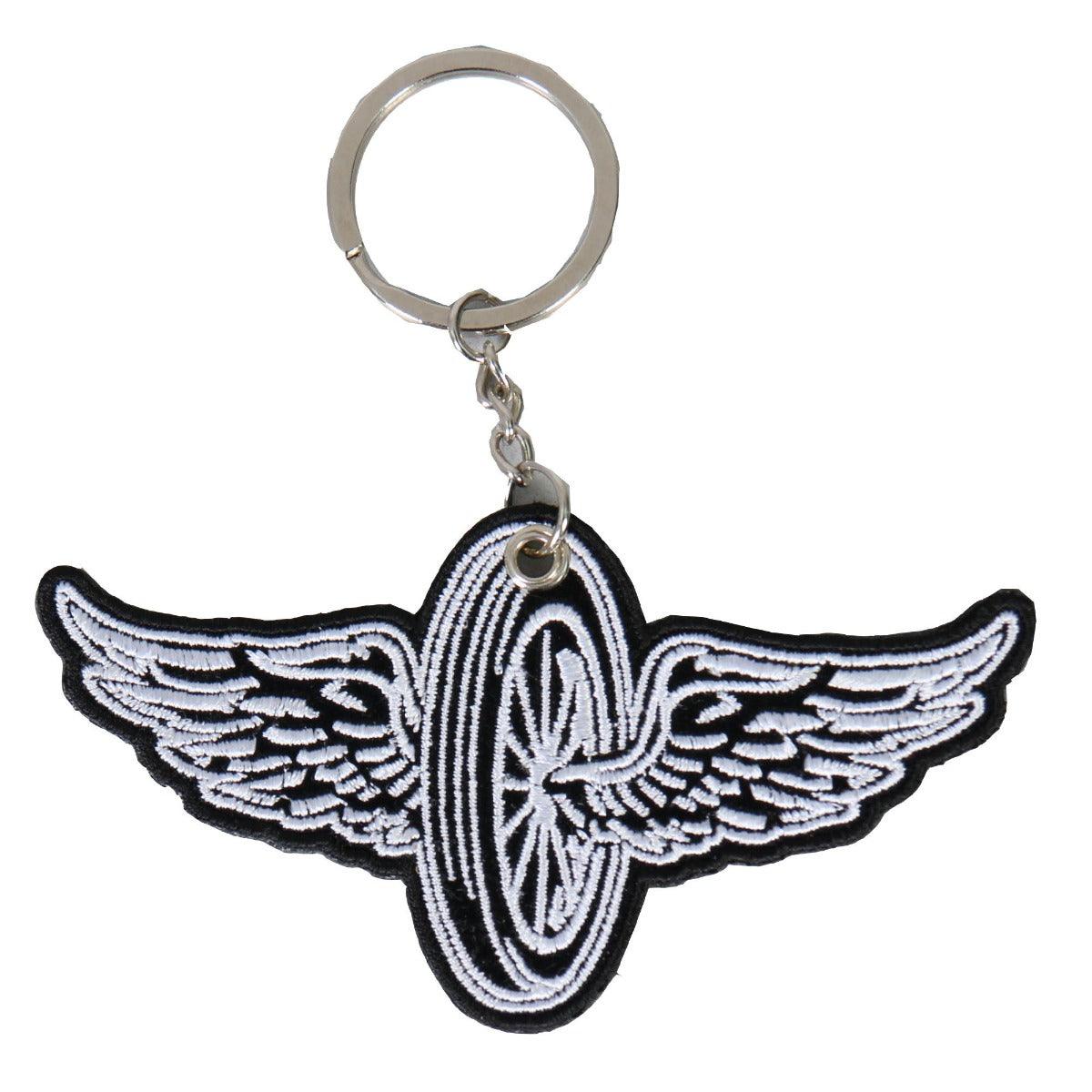 Hot Leathers Flying Wheel Embroidered Key Chain - American Legend Rider