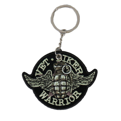 Hot Leathers Grenade Embroidered Key Chain - American Legend Rider