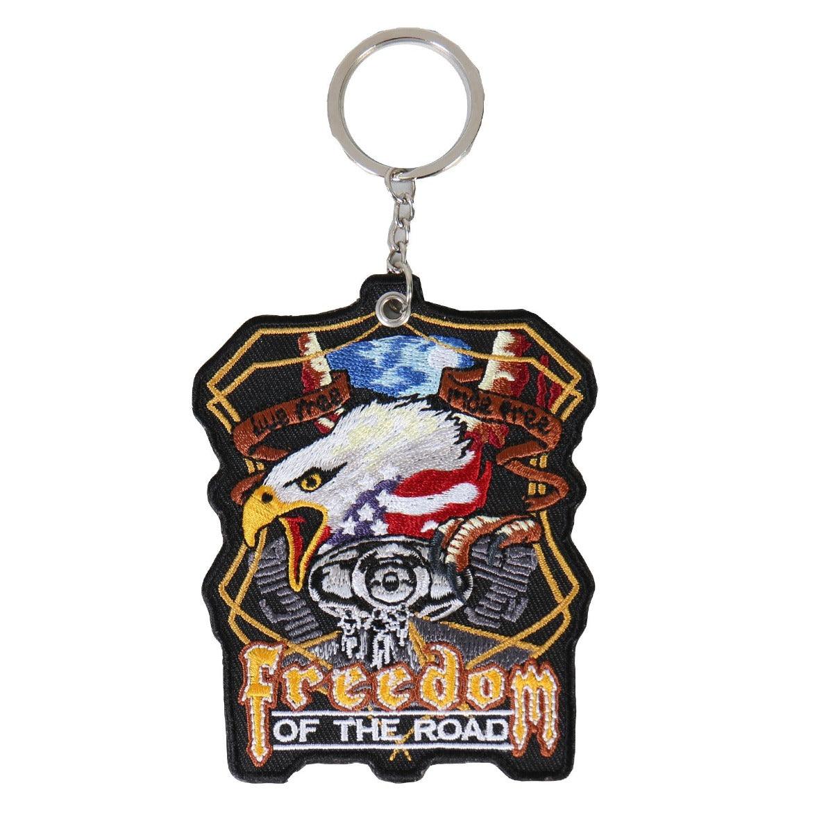 Hot Leathers Midnight Eagle Embroidered Key Chain - American Legend Rider