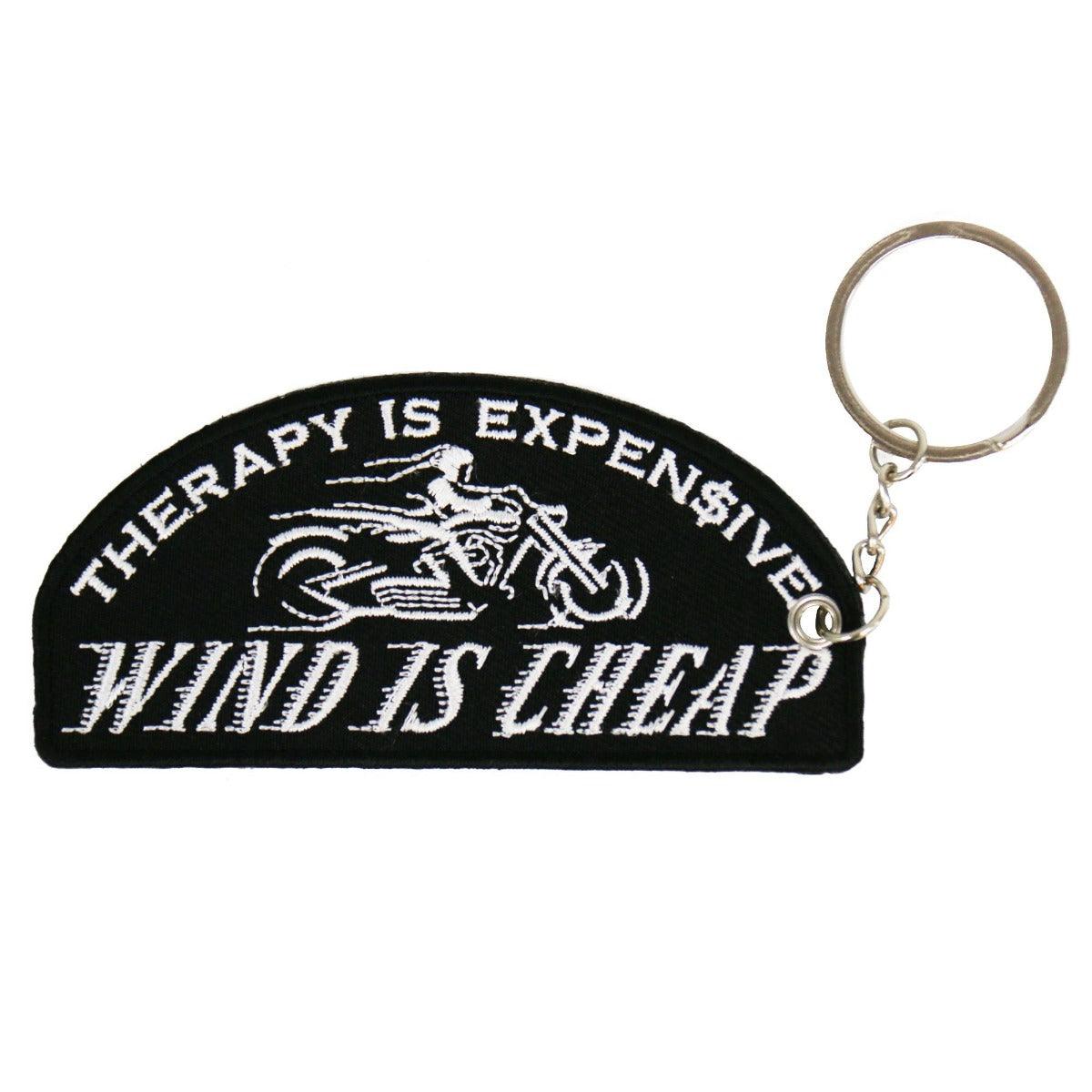 Hot Leathers Wind Is Cheap Embroidered Key Chain - American Legend Rider