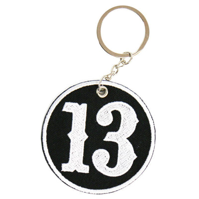 Hot Leathers Circle 13 Embroidered Key Chain - American Legend Rider