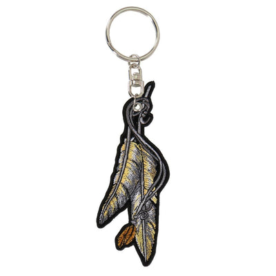Hot Leathers Feather Embroidered Keychain - American Legend Rider