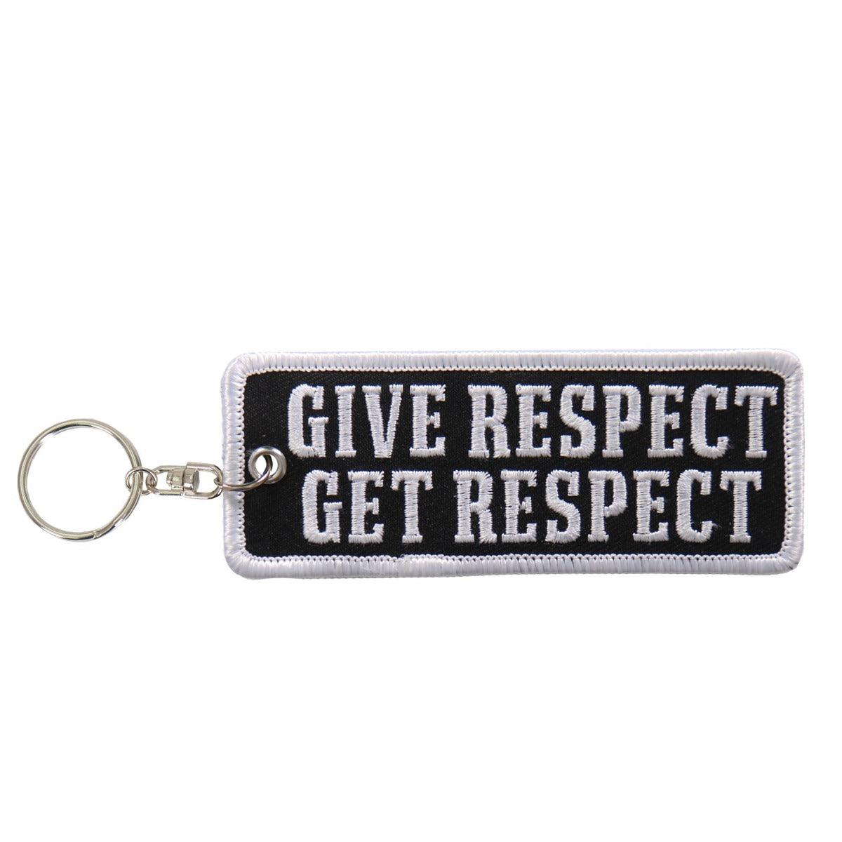 Hot Leathers Key Chain Patch Give Respect Get Respect - American Legend Rider
