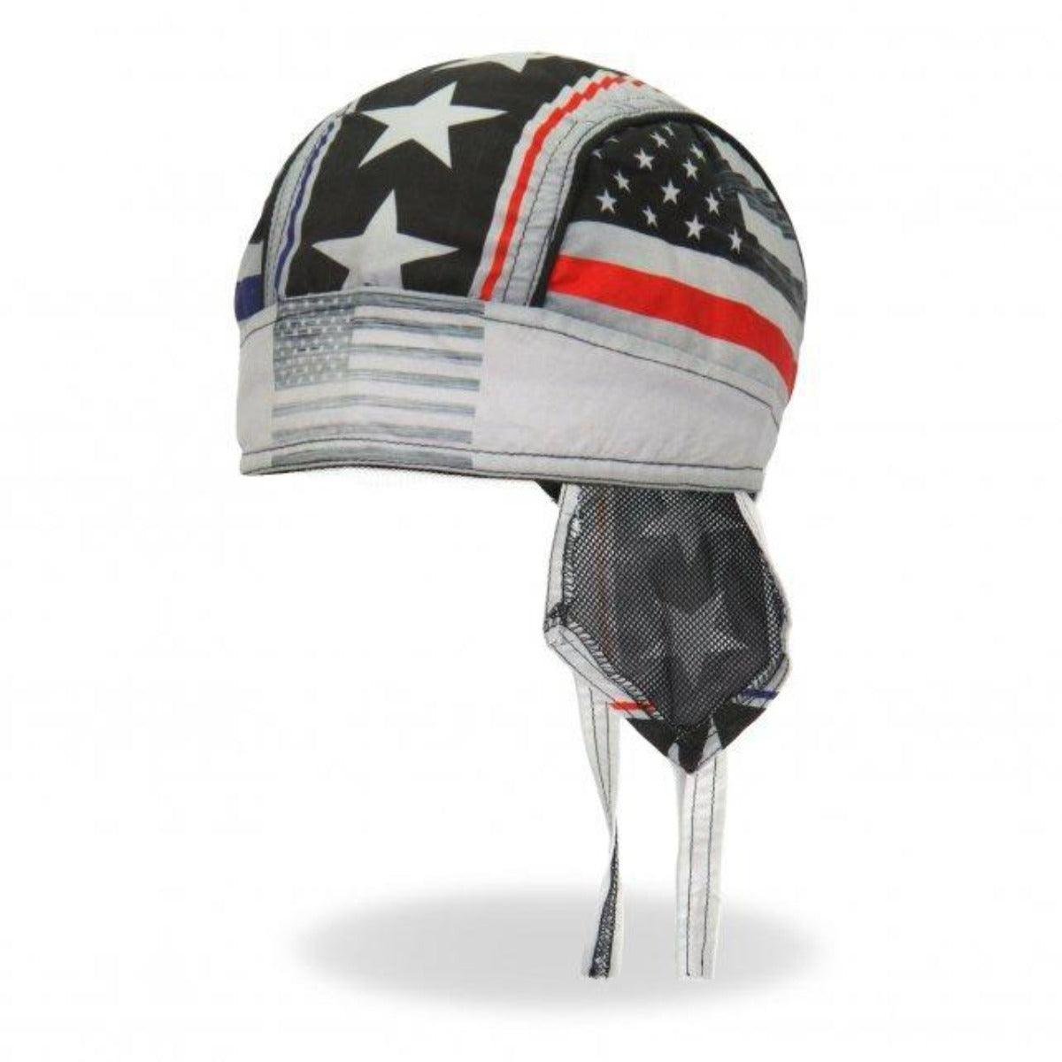 Hot Leathers Thin Line  Stars And Stripes Flag Head Wrap - American Legend Rider