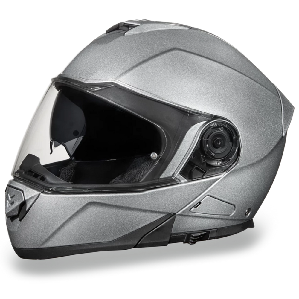 Daytona D.O.T. Glide Silver Metallic Modular Motorcycle Helmet