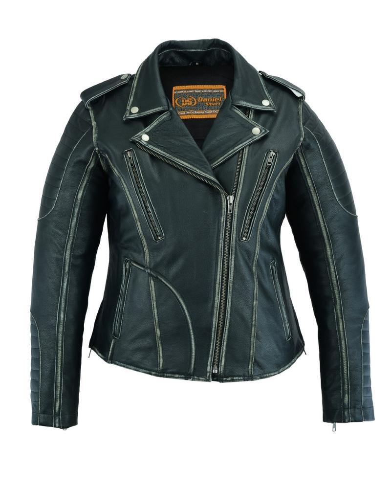 Daniel Smart M/C Leather Jacket w/ Rub-Off Finish - American Legend Rider