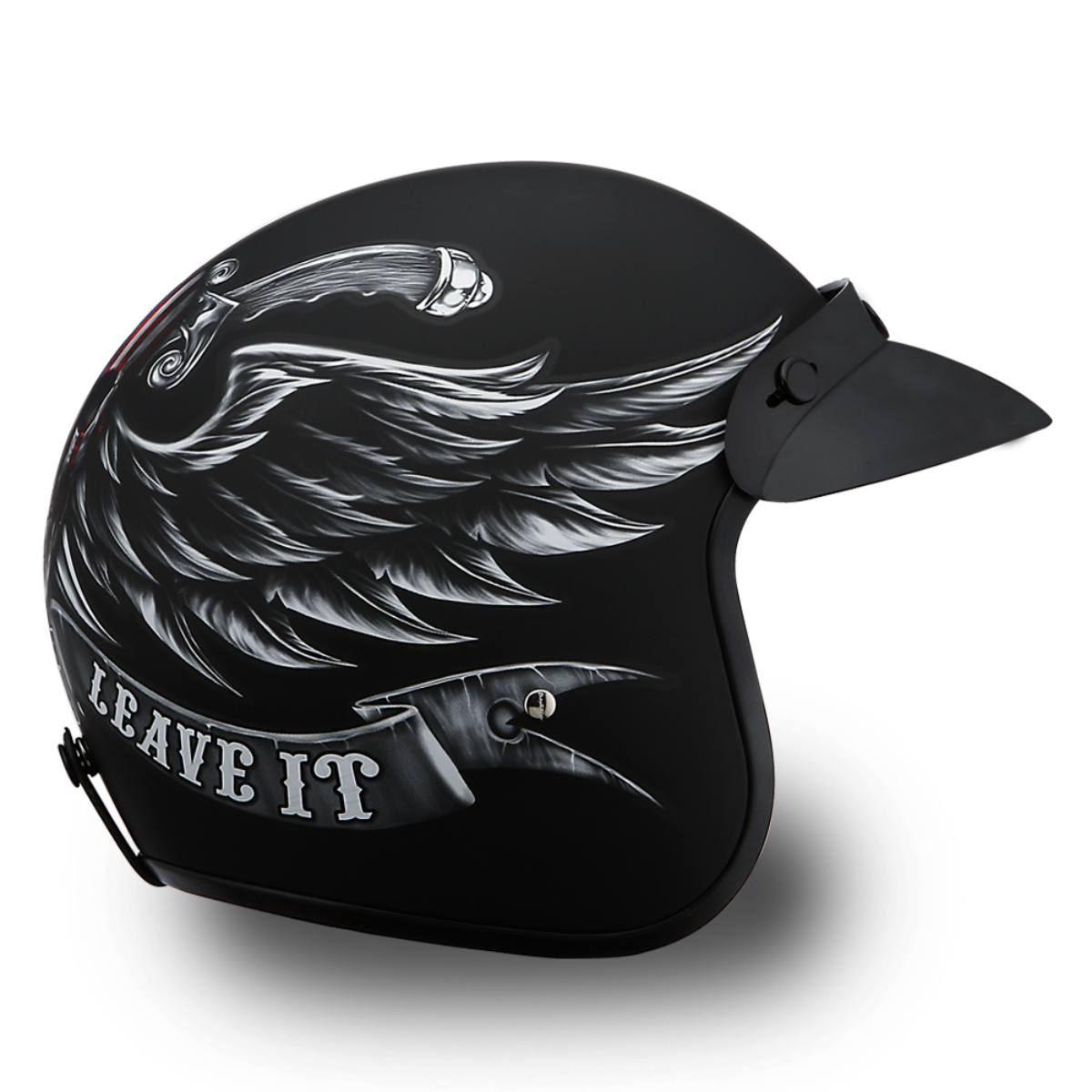 Daytona D.O.T Cruiser - w/Love it , Leave it 3/4 Shell Helmet