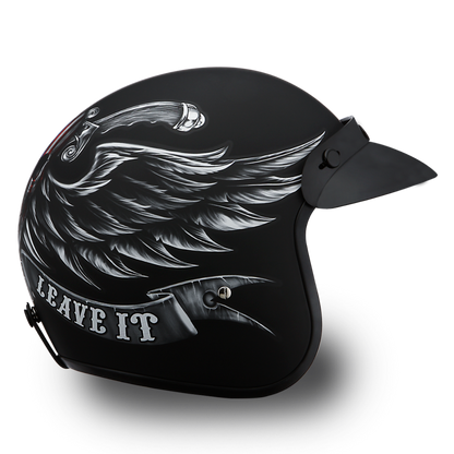 Daytona D.O.T Cruiser - w/Love it , Leave it 3/4 Shell Helmet