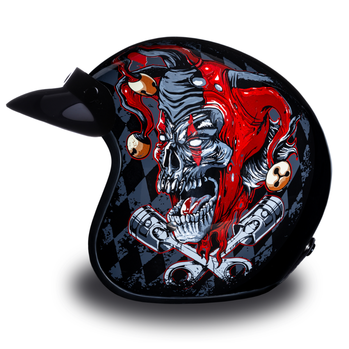Daytona D.O.T. Cruiser w/ Joker Motorcycle Open Face 3/4 Shell Helmet