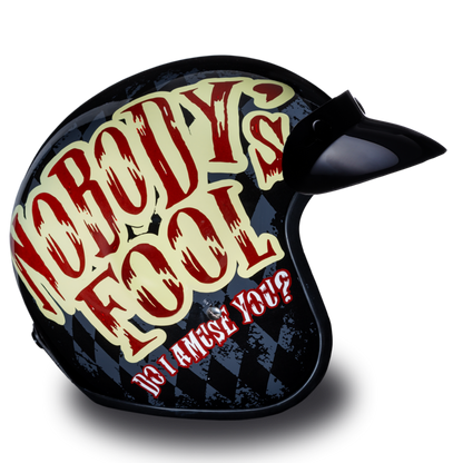 Daytona D.O.T. Cruiser w/ Joker Motorcycle Open Face 3/4 Shell Helmet