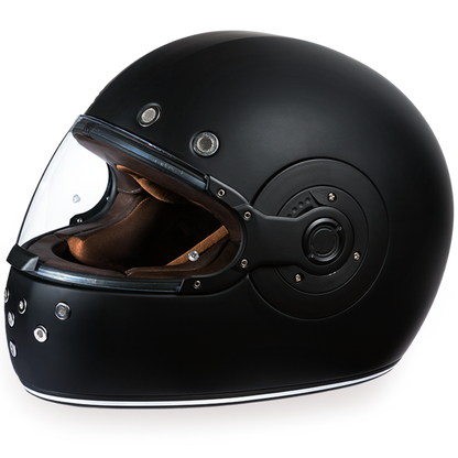Daytona D.O.T Retro - Dull Black with Dull Black Accents