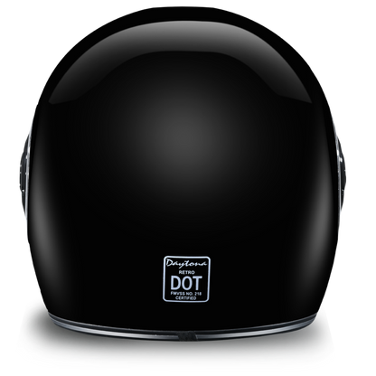 Daytona D.O.T Retro Hi-Gloss Black w/Chrome Accents