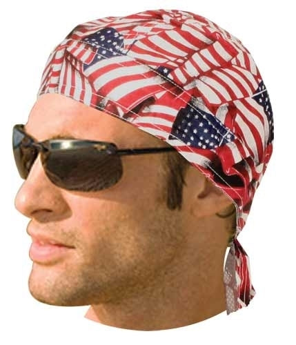 Daniel Smart Headwrap Tossed American Flag