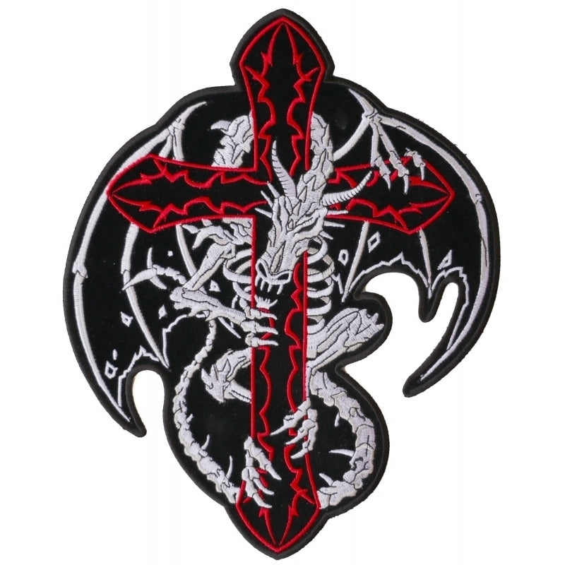 Daniel Smart Dragon and Cross Embroidered Iron on Patch