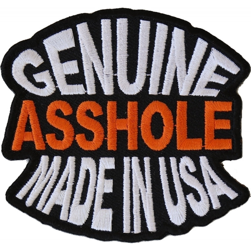 Daniel Smart Genuine Asshole Made In USA Funny Naughty Iron on Patch