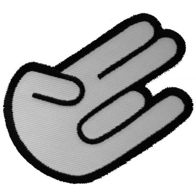 Daniel Smart Shocker Hand Sign Embroidered Iron On Patch, 3.25 x 2.25 inches - American Legend Rider
