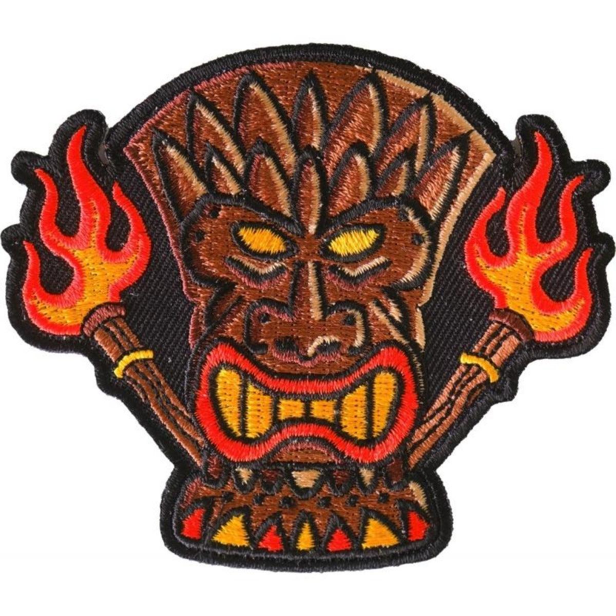 Daniel Smart Tiki Totem Embroidered Iron On Patch, 3.5 x 3 inches - American Legend Rider