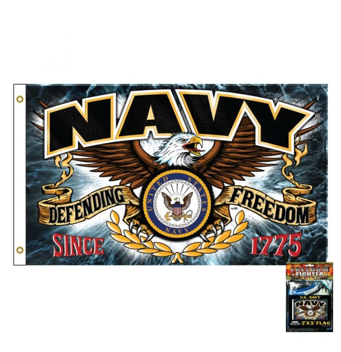 Daniel Smart Military Defender - Navy 3'x5' Flag