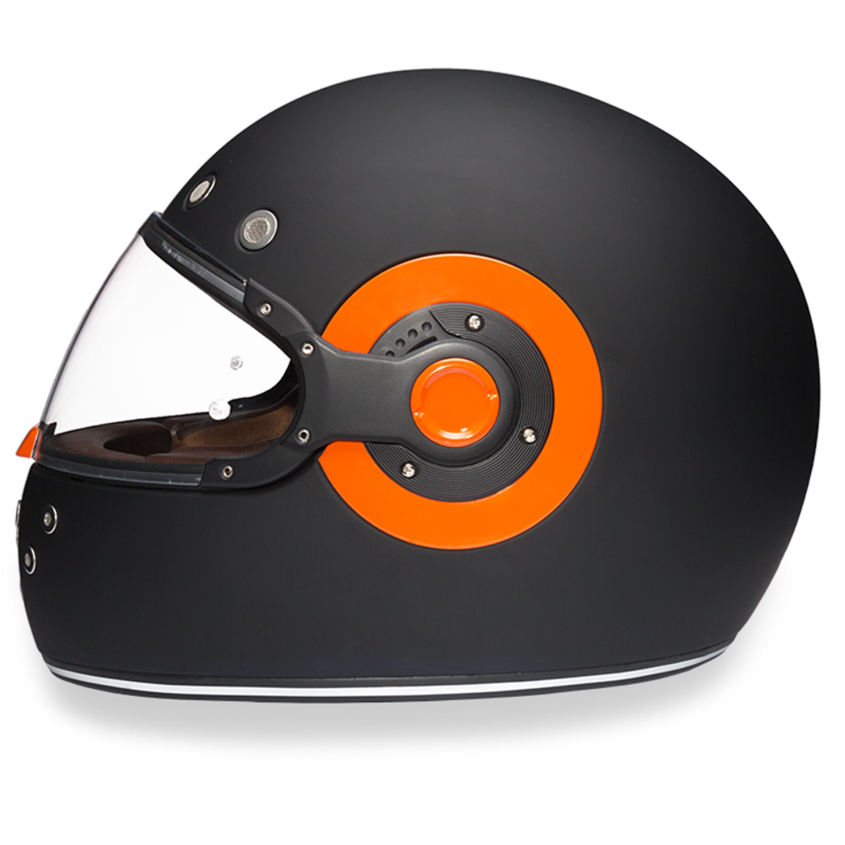 Daytona D.O.T Retro - Dull Black w/Orange Accents