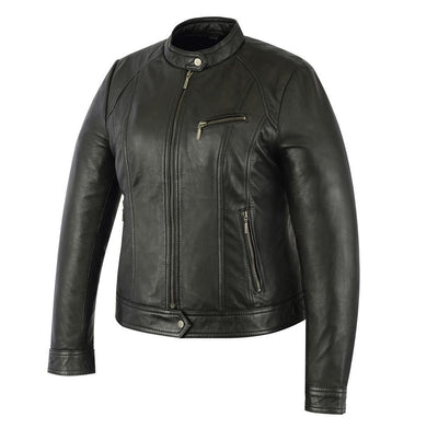 Daniel Smart Stylish Fashion Motorcycle Black Leather Jacket - American Legend Rider